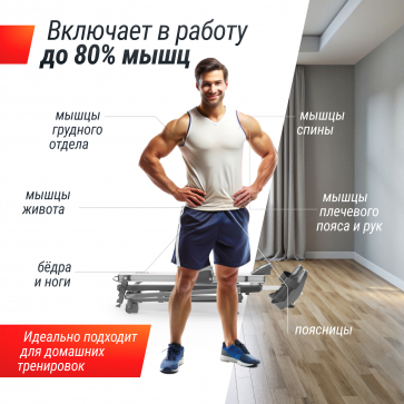 Гребной тренажер UNIX Fit гидравлический 320G - 4